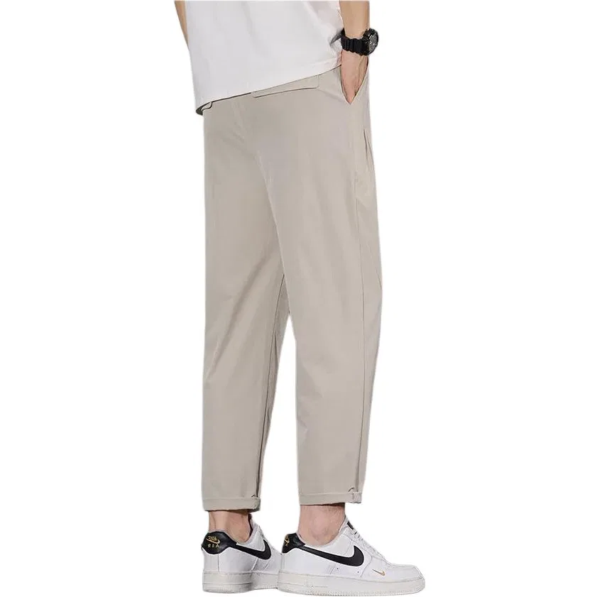 Детские брюки свободного кроя из льняного шелка Tonlion, Khaki — фото 3