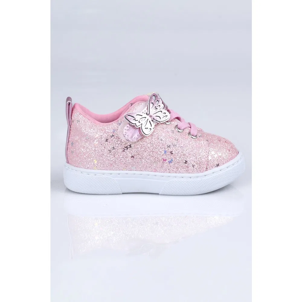 Детские спортивные кроссовки с блеском, Pink, C.2513 Simli Spor Ayakkabı Caretta — фото 2