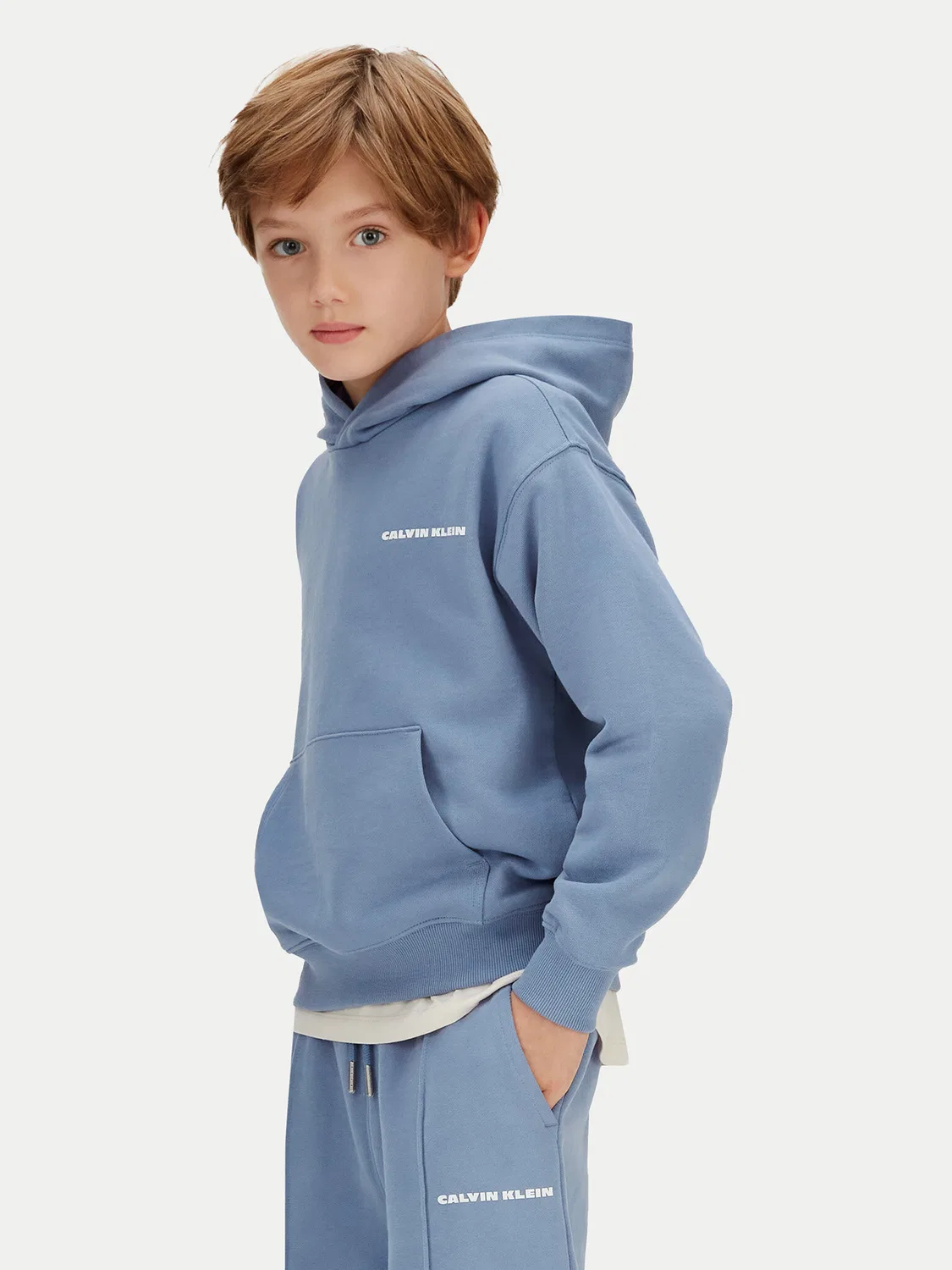 Свитшот свободного кроя для мальчика Calvin Klein Jeans, синий