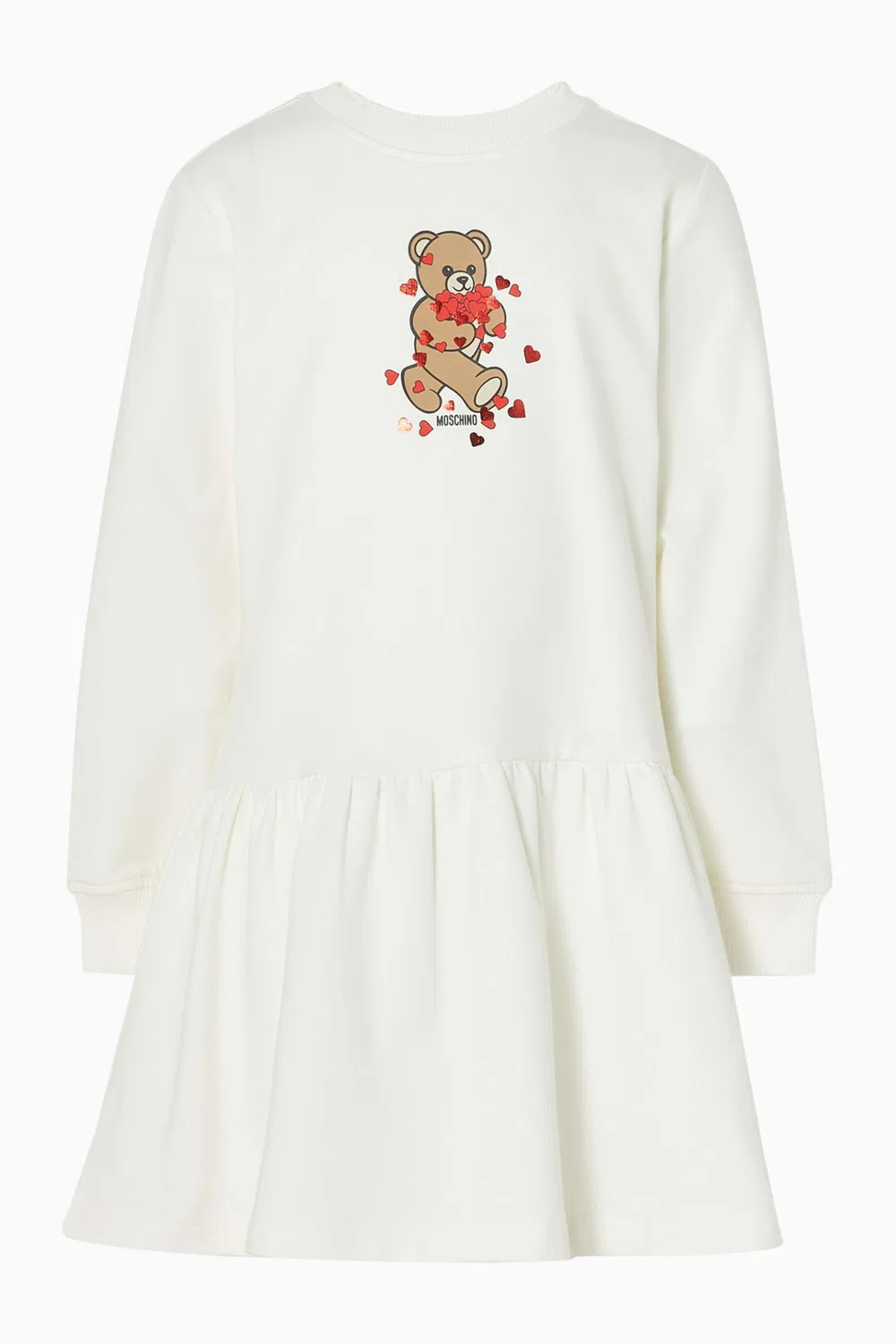 Платье с принтом медвежонка с сердечками Moschino