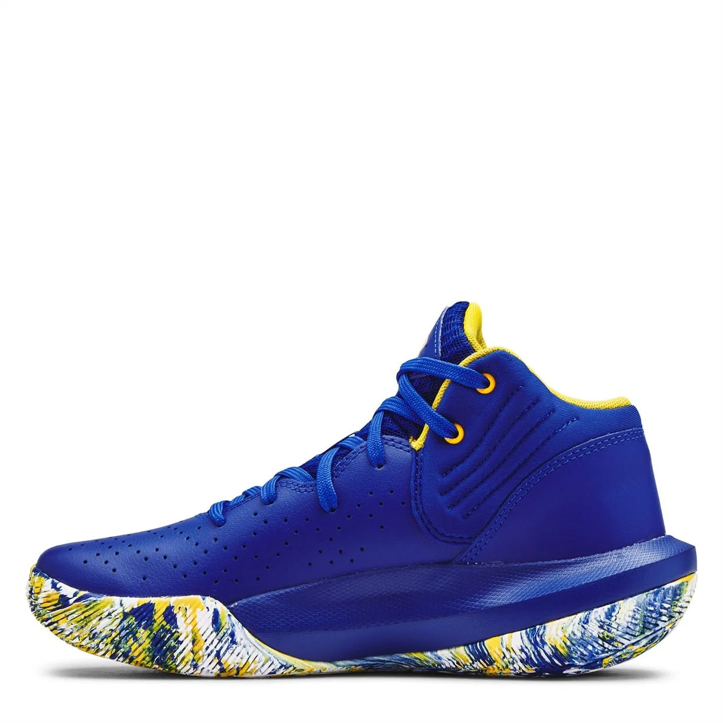 Детские кроссовки для баскетбола с шнуровкой Unisex Under Armour Jet '21, Blue — фото 3
