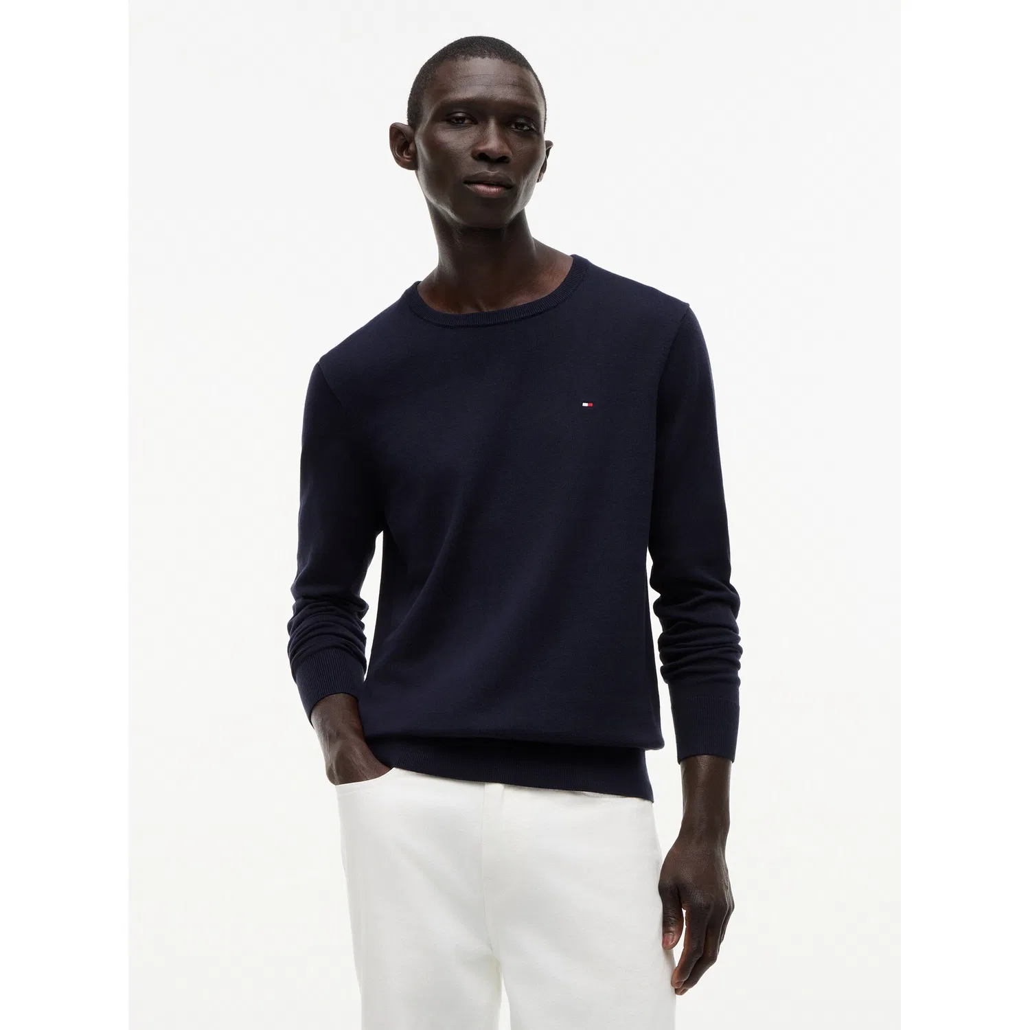 Мужской джемпер с круглым вырезом Essential Cotton Tommy Hilfiger, Desert Sky