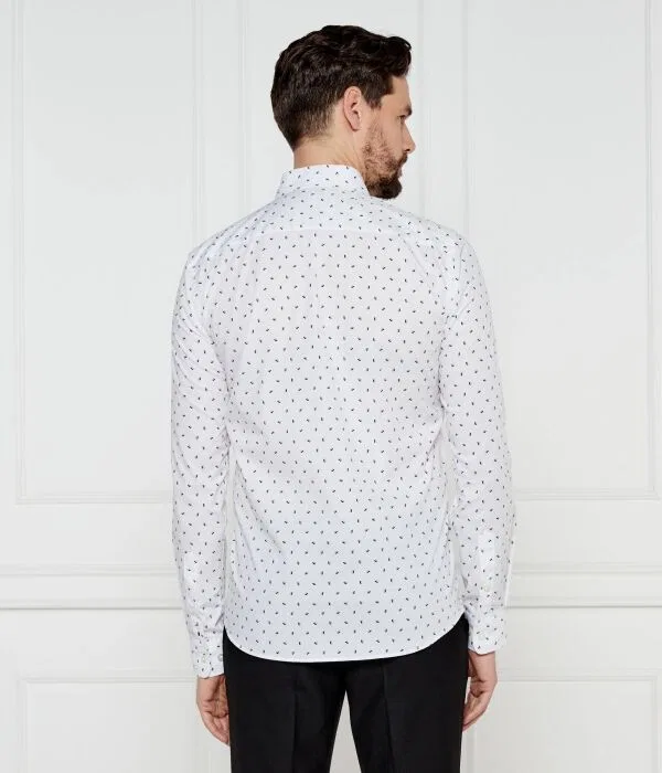 Мужская рубашка slim fit C-Roan-Kent-C1-243 BOSS, белый — фото 4
