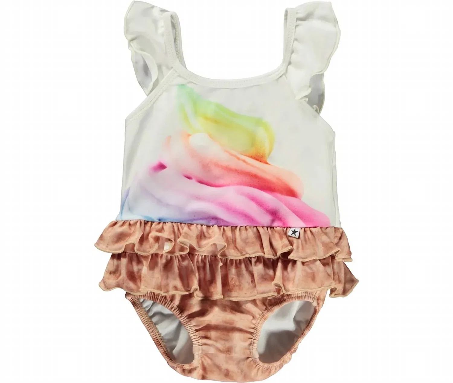 Детский купальник с принтом Nalani Soft Serve Molo, White