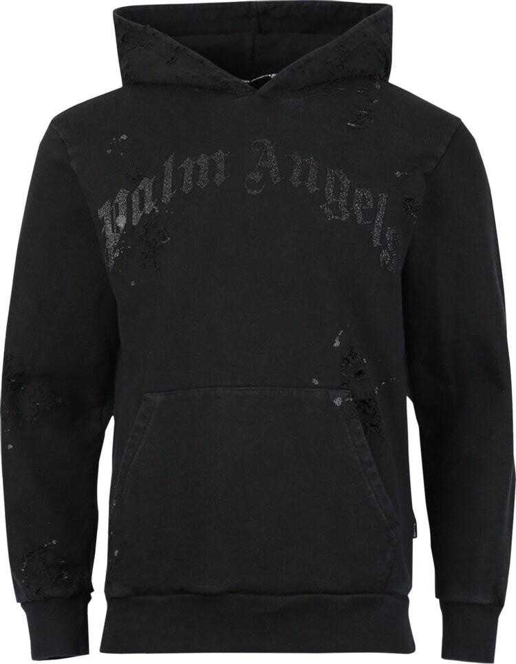 

Худи Palm Angels GD Glittered Logo Hoody 'Black', черный