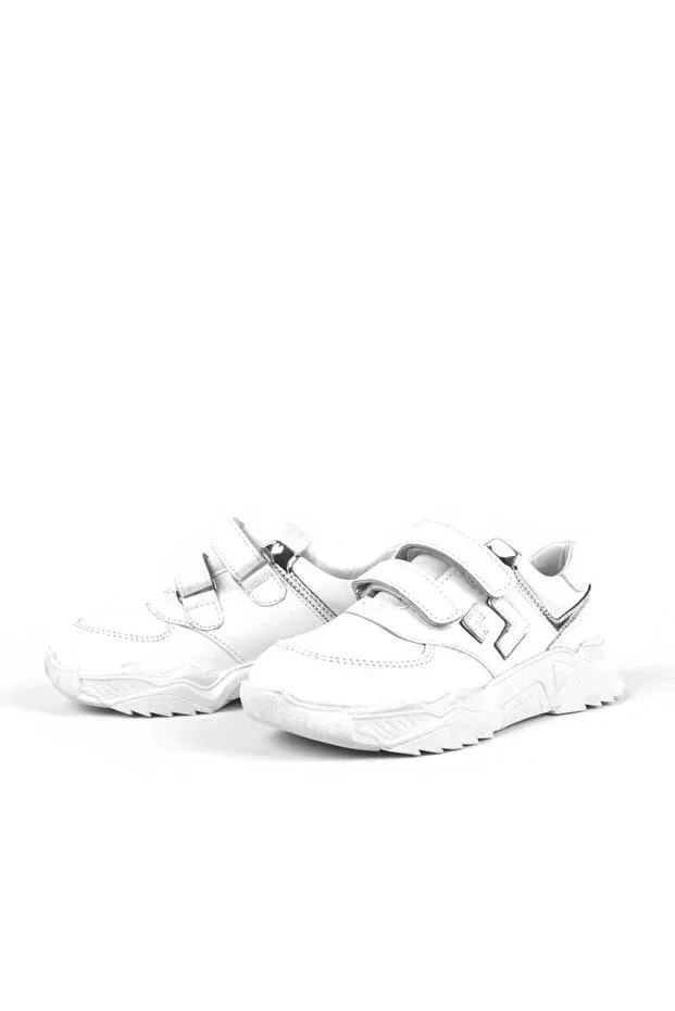 Детские спортивные туфли для девочек с толстой подошвой Rakerplus, White — фото 4