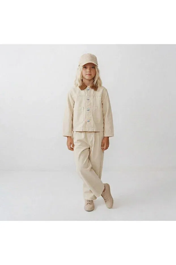Детский пиджак для девочек из вельвета Two Sisters, Nude Color