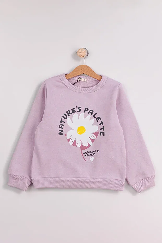 Детский комплект свитшотов для девочек 2-pack Basic Harika Kids, Lilac — фото 3