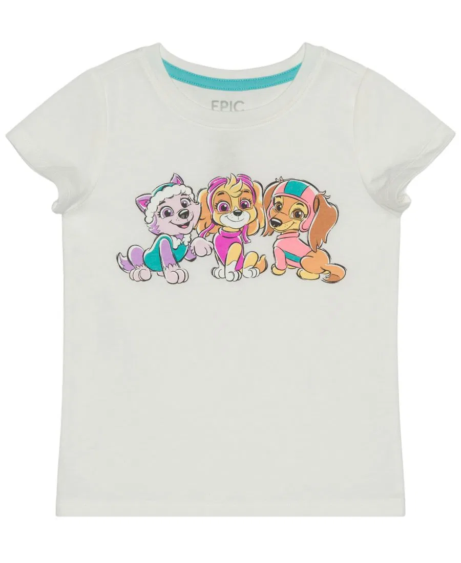 Футболка с коротким рукавом, с принтом Paw Patrol Epic Threads, Angel White