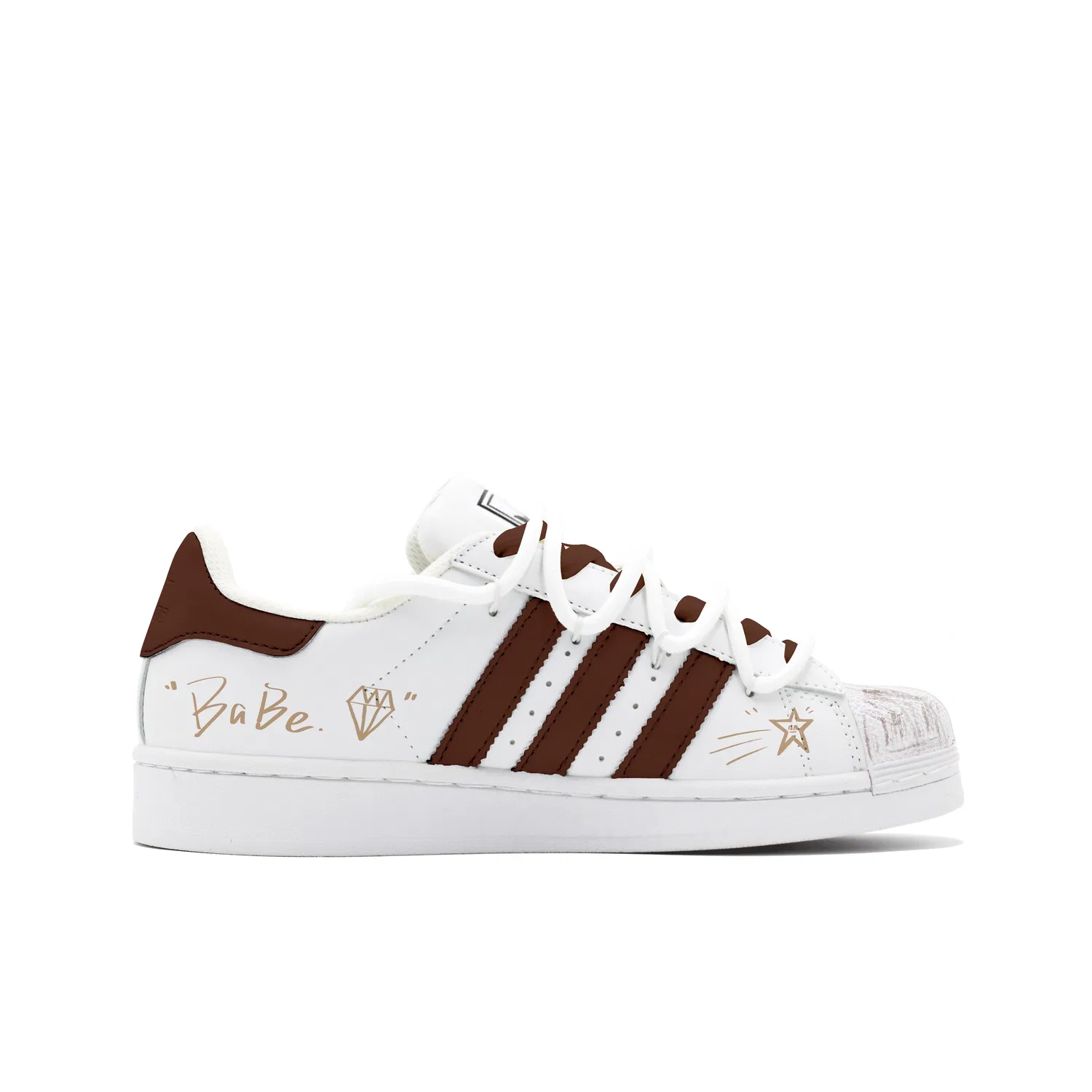 Детские кроссовки для скейтбординга Adidas Originals Superstar 2, Brown — фото 3