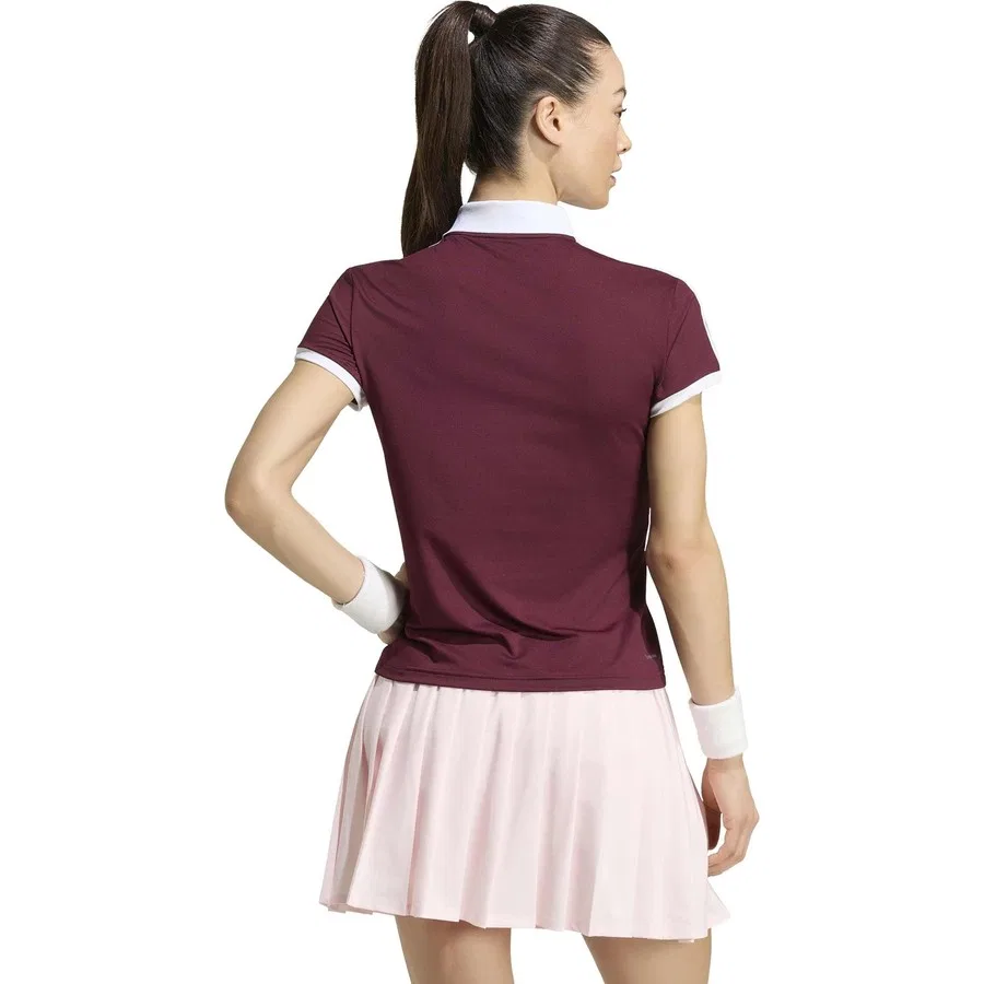 Женское поло с длинным рукавом adidas Classıcs Polo KY8891, Бордовый — фото 2