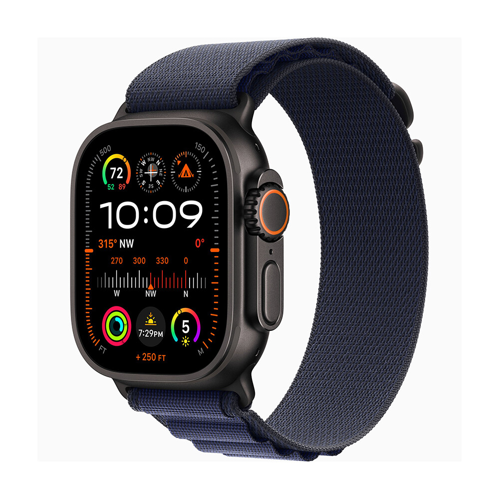 

Умные часы Apple Watch Ultra 2, 49 мм, GPS+Cellular, Black Titanium Case/Navy Alpine Loop, L, Синий, Умные часы Apple Watch Ultra 2, 49 мм, GPS+Cellular, Black Titanium Case/Navy Alpine Loop, L
