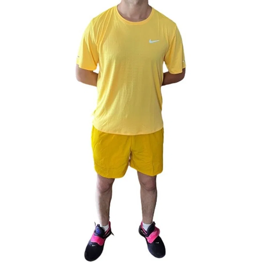 Футболка с длинным рукавом Miler Dri-Fit Nike, Желтый — фото 4