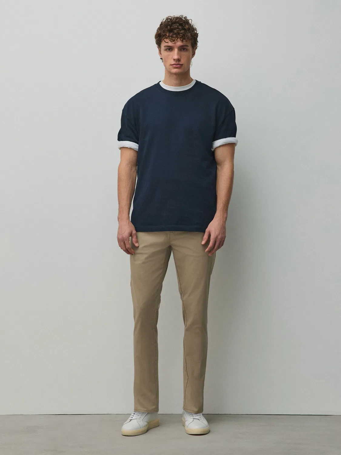 Next Брюки-чиносы Stone Skinny Fit из хлопка и стрейча — фото 2