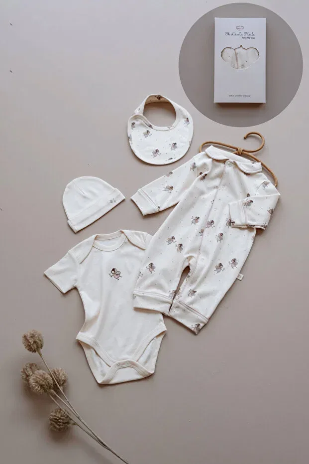 Детский комплект для новорожденных хлопковый Peri series Oh La La Koala For Little Ones, Ecru