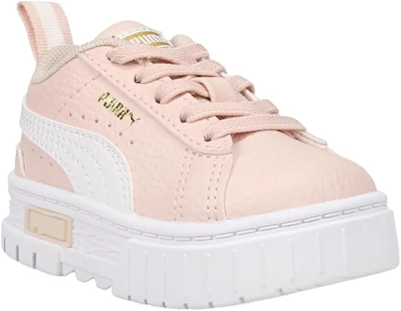Детские кожаные кроссовки для девочек Mayze PUMA, Island Pink/White — фото 2