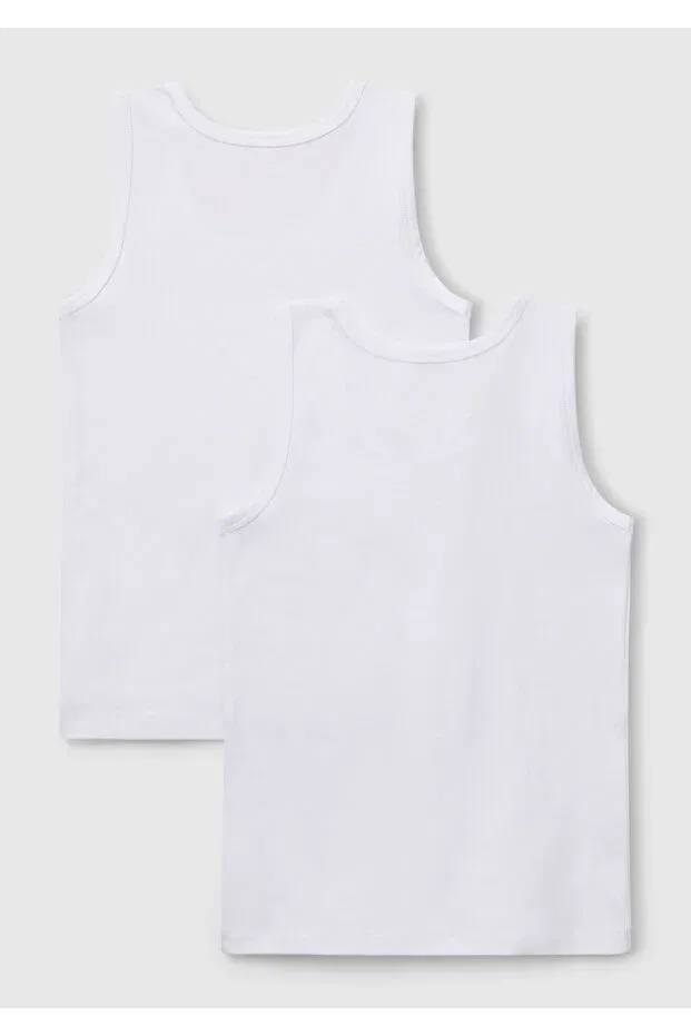 Детский топ для мальчиков хлопковый комплект 2 шт United Colors Of Benetton, White — фото 2