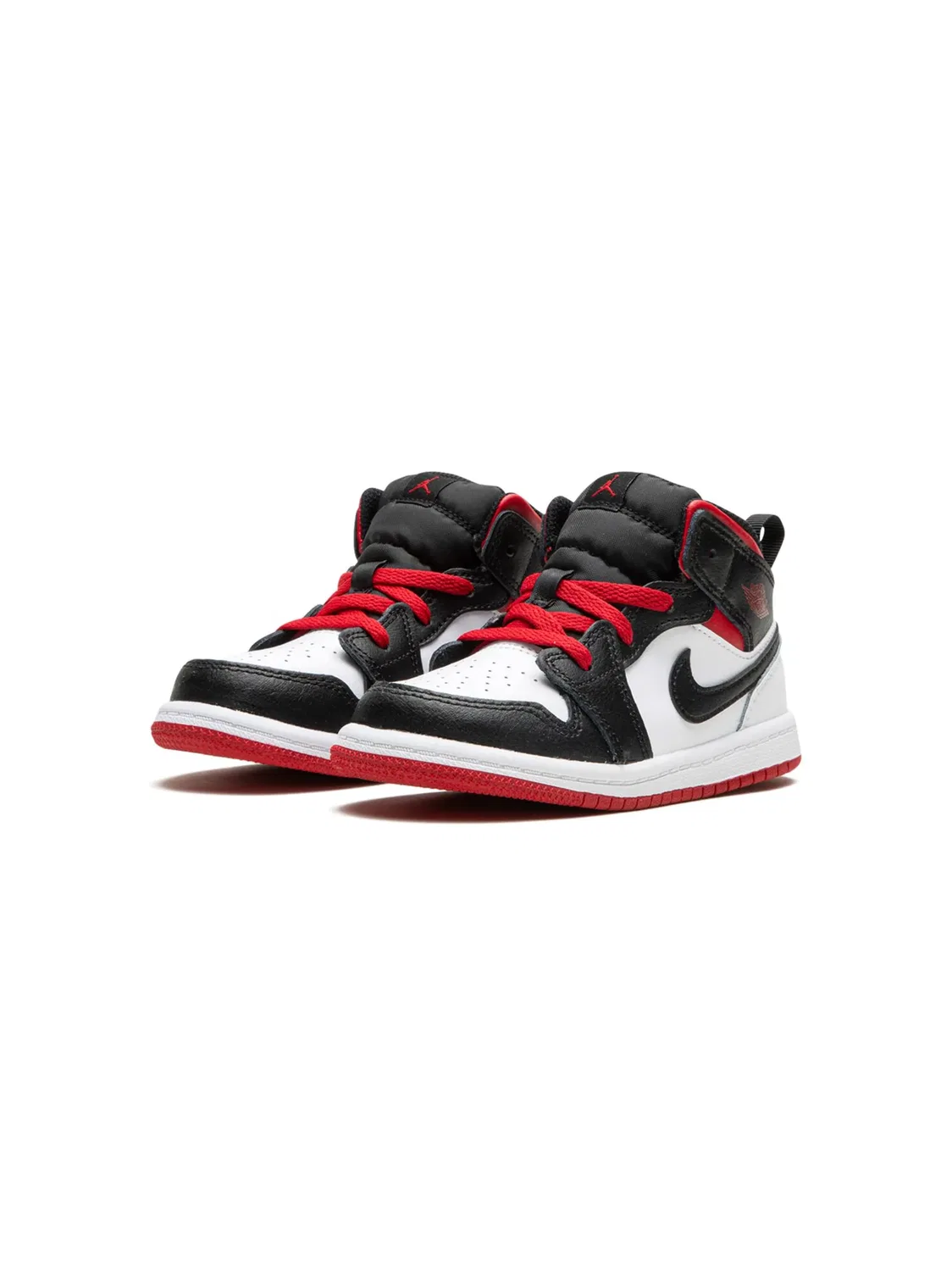 Кроссовки Air Jordan 1 Mid "Белый/Красный" — фото 3