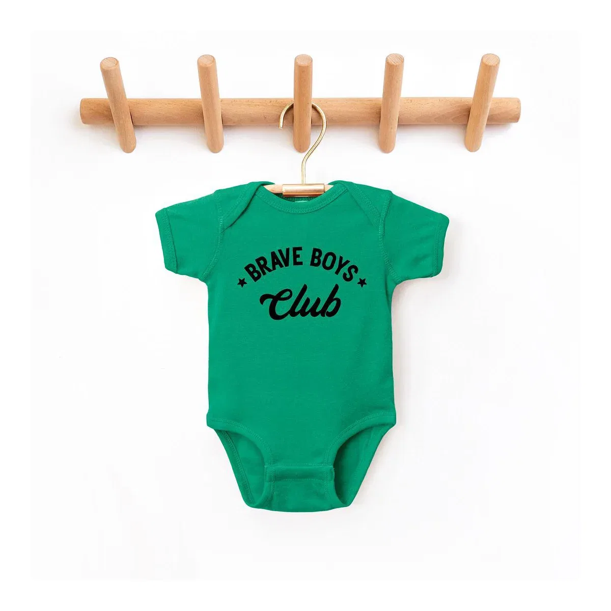 Детское боди для мальчиков с коротким рукавом Brave Boys Club Stars The Juniper Shop, Kelly