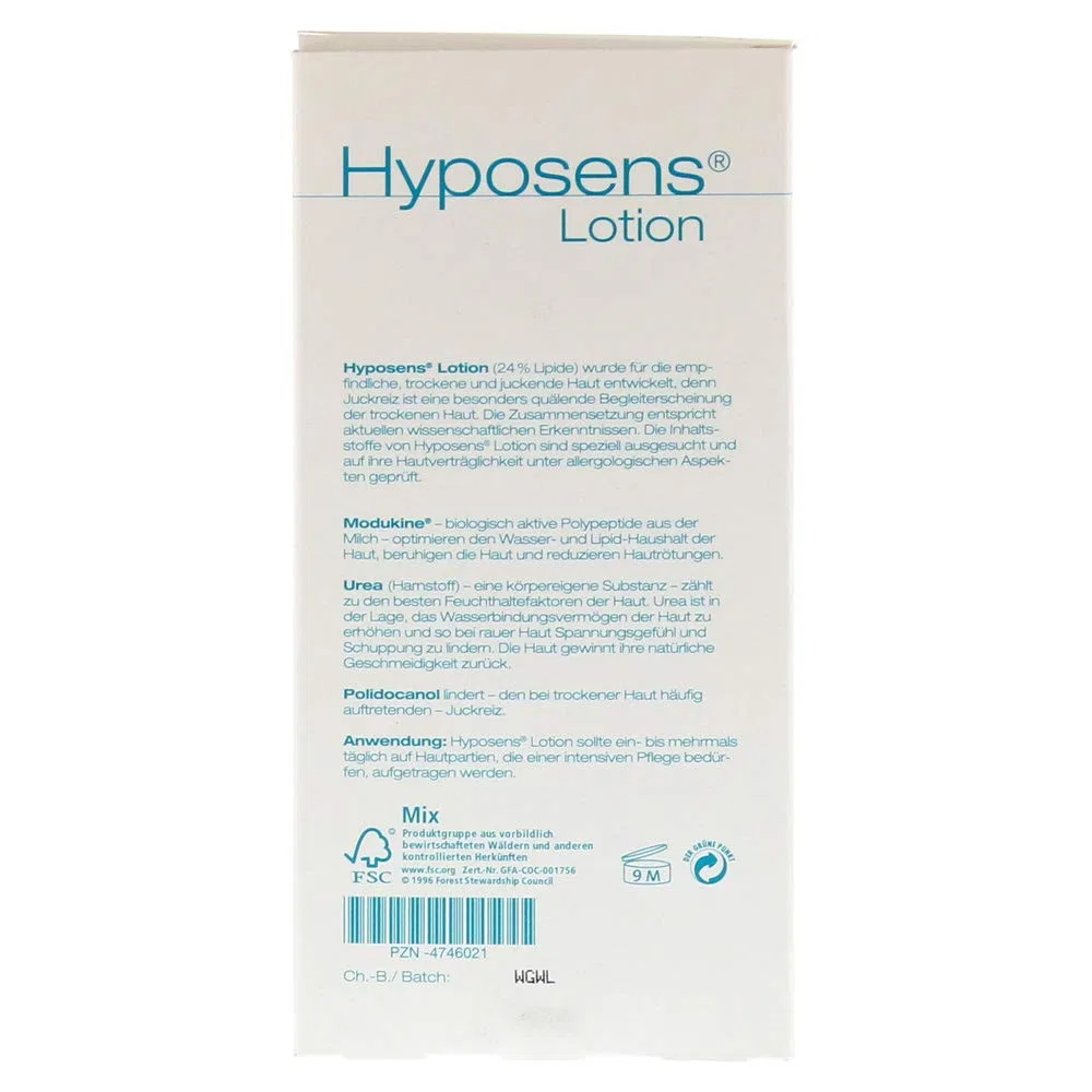 Лосьон для тела HYPOSENS, 500 г Fontapharm Ag — фото 2