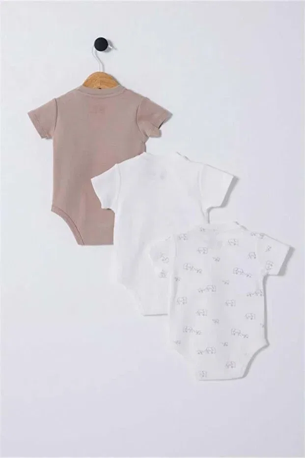 Детский для мальчиков комплект боди-комбинезонов с принтом U.S. Polo Assn., White — фото 2