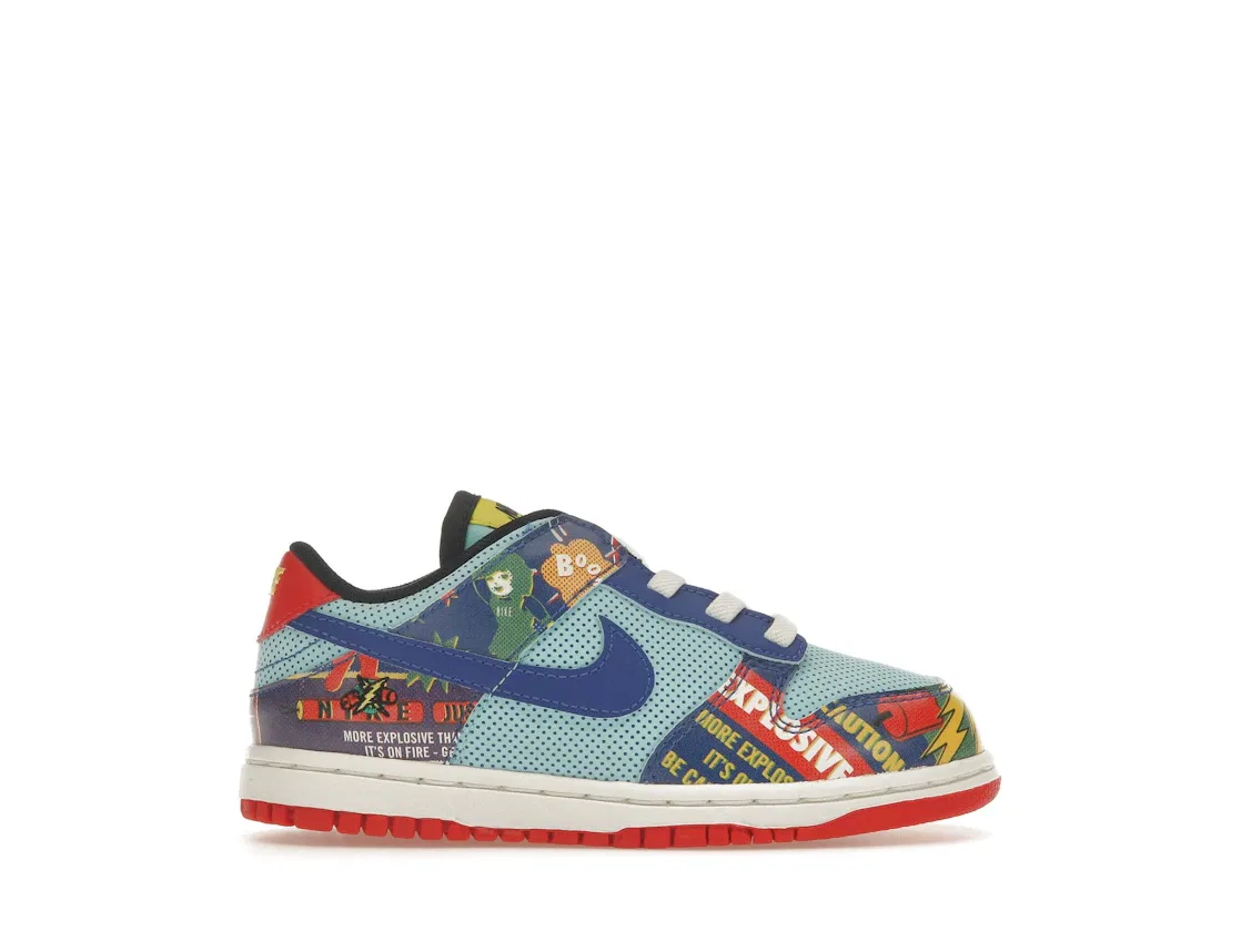 Детские кроссовки Lifestyle с принтом Nike Dunk Low Nike, Multicolor/Multicolor