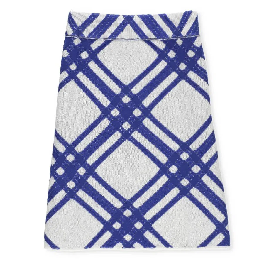 Юбка шерстяная в клетку Laura Knit Check Burberry, Salt Ip Check — фото 2