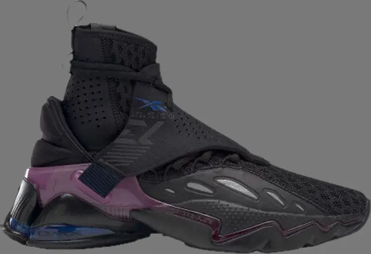 

Лимитированные кроссовки dmx elusion 001 ft high 'black' Reebok, черный