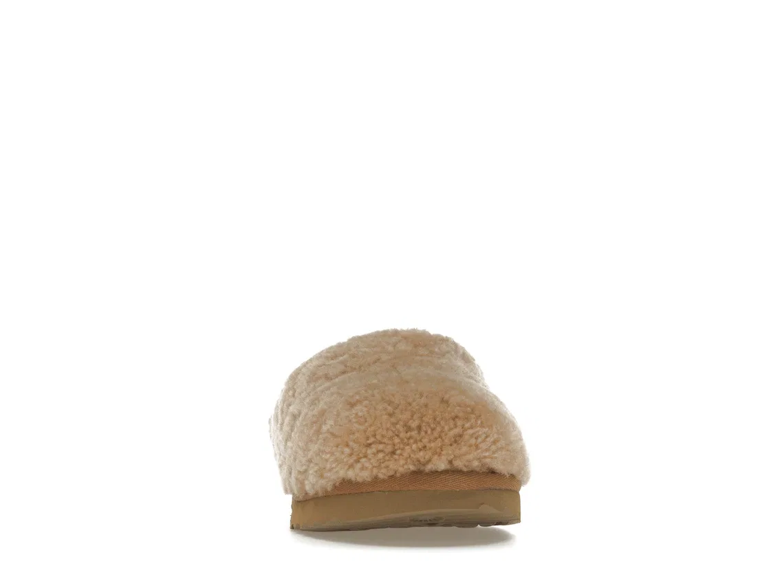 Детские тапочки с длинным ворсом UGG Tasman Maxi Curly Slipper, Chestnut — фото 2