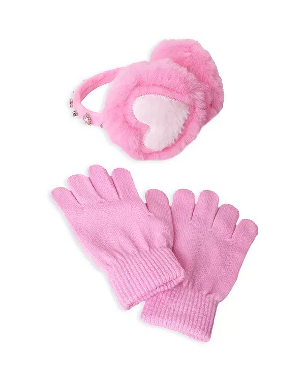 Детский комплект наушников и перчаток с принтом Omg Accessories, Peony — фото 3