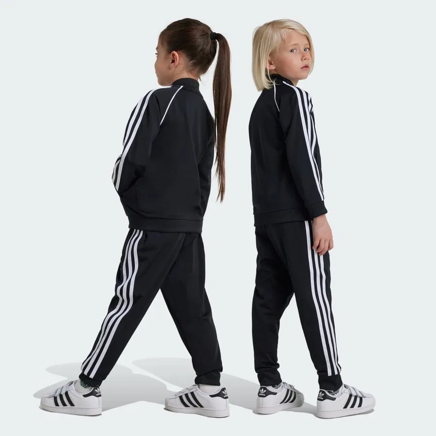 Детский спортивный костюм с принтом Adicolor SST Track Suit adidas, Черный — фото 2