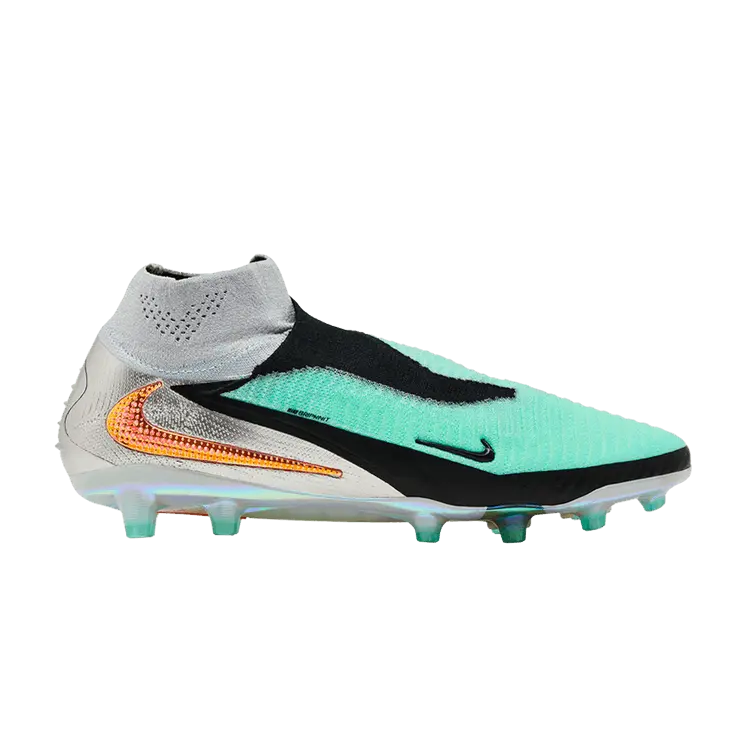 

Бутсы Nike Phantom 6 High Elite AG 'Chrome Black', бирюзовый