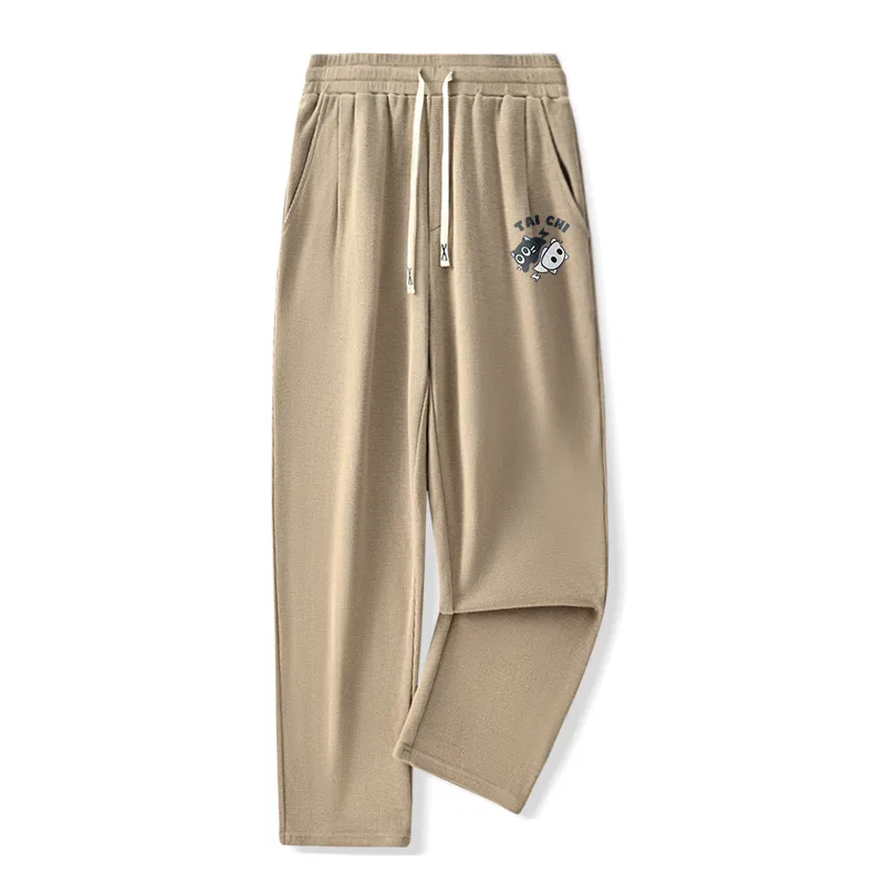 Детские брюки зауженные MINISO, Khaki (B Tai Chi Cat Pants Label)