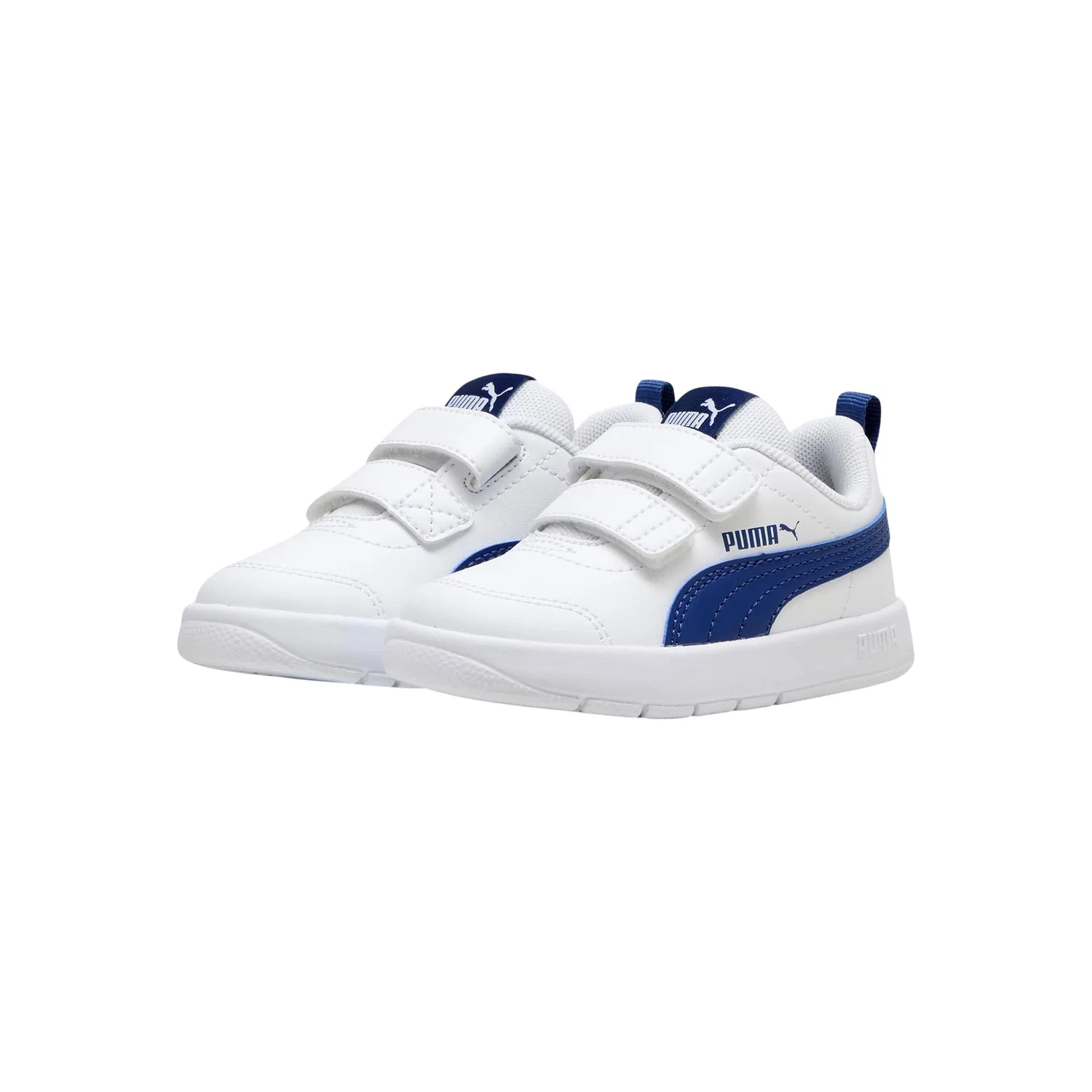 Детские кроссовки с повышенной гибкостью Courtflex V3 Puma, Weiss — фото 3