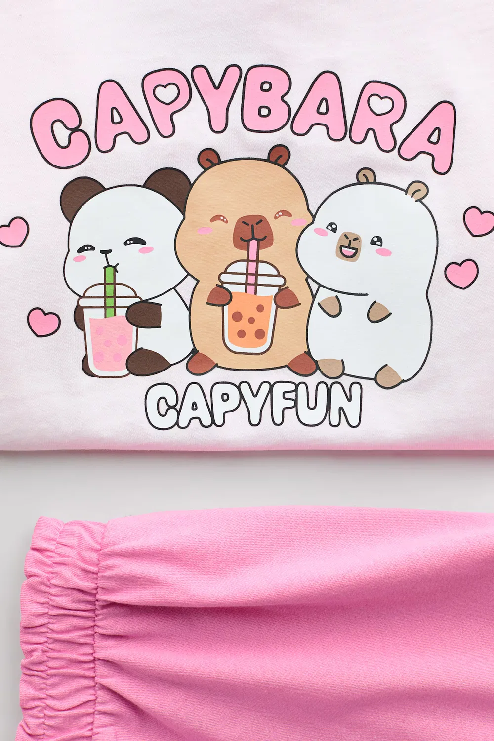 Пижама из набивного хлопка H&M, Rosa/Capybara — фото 2