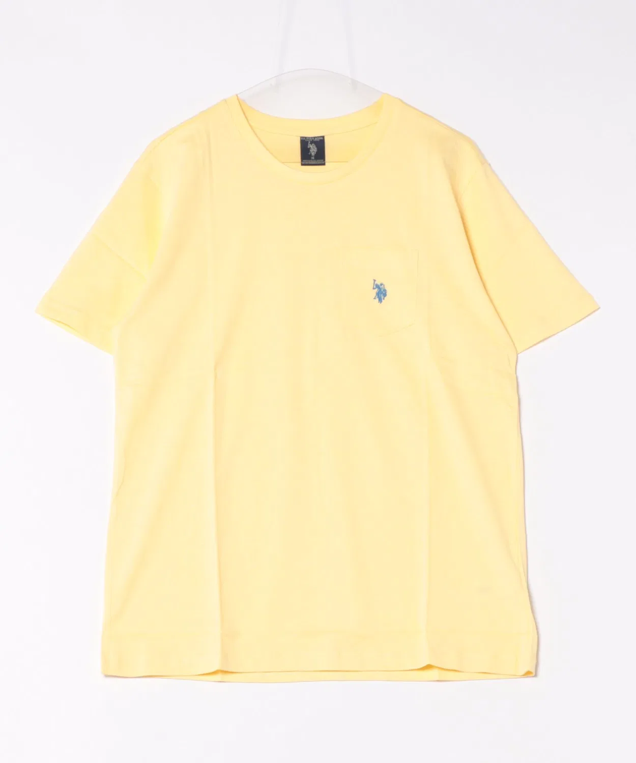 Мужское хлопковое футболка с вышивкой U.S. POLO ASSN., Yellow