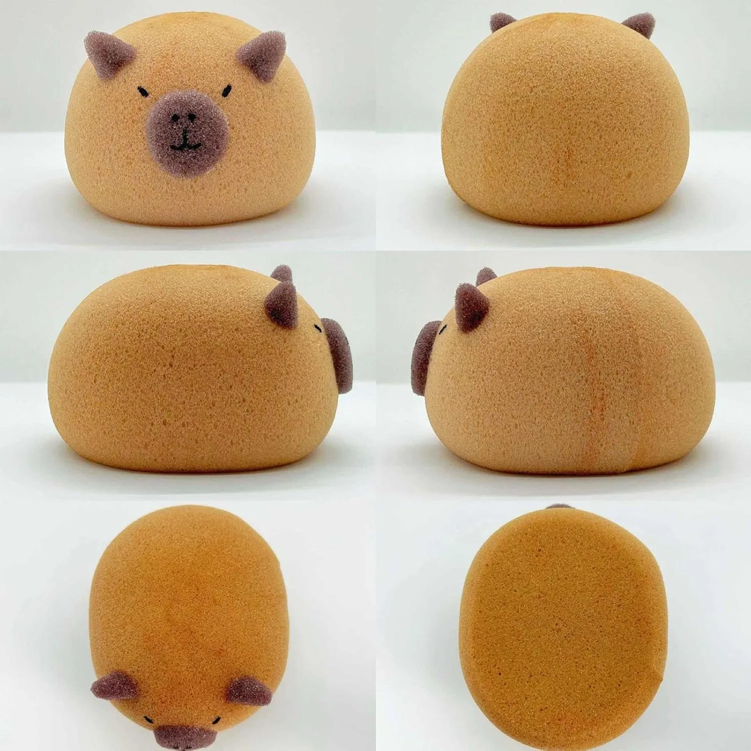 Мочалка для душа, Капибара, PU губка, 12x10x7.5 см Generisch — фото 4