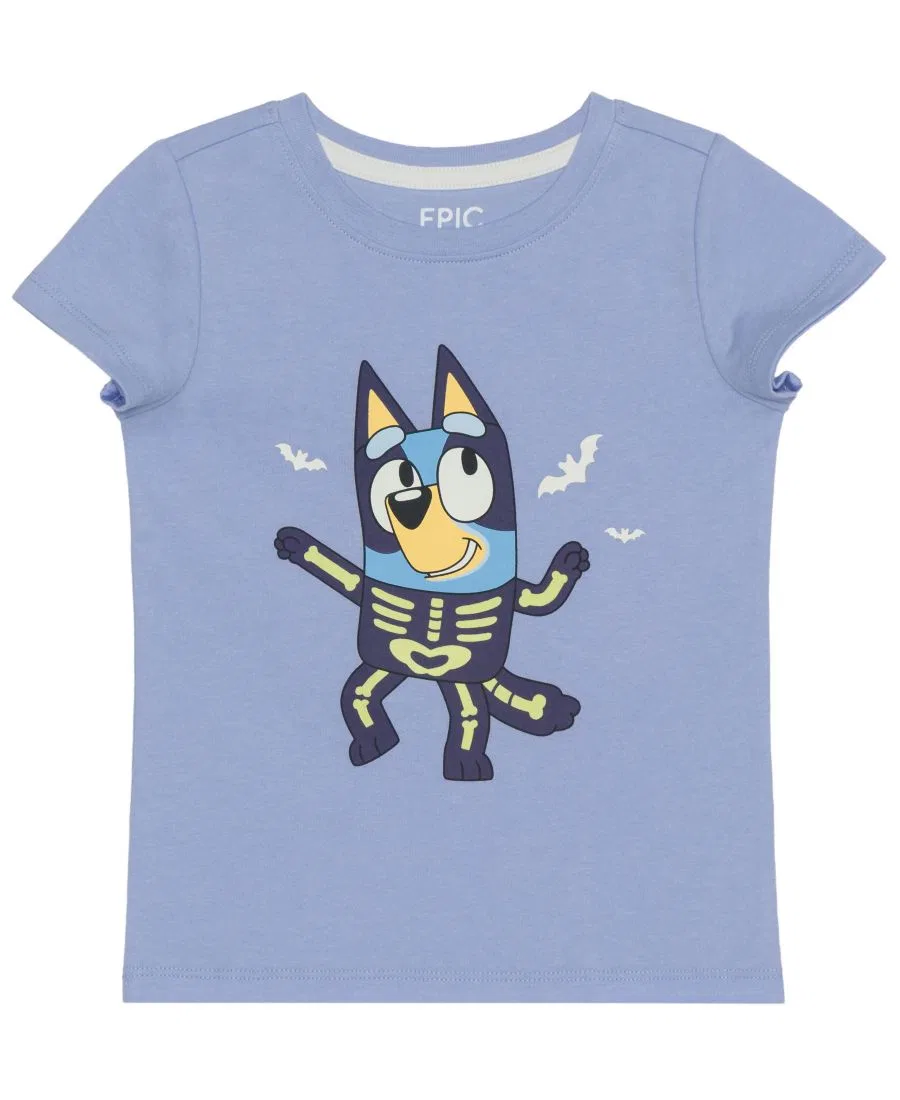 Футболка с коротким рукавом и принтом Bluey Skeleton Epic Threads, Lucien Blue