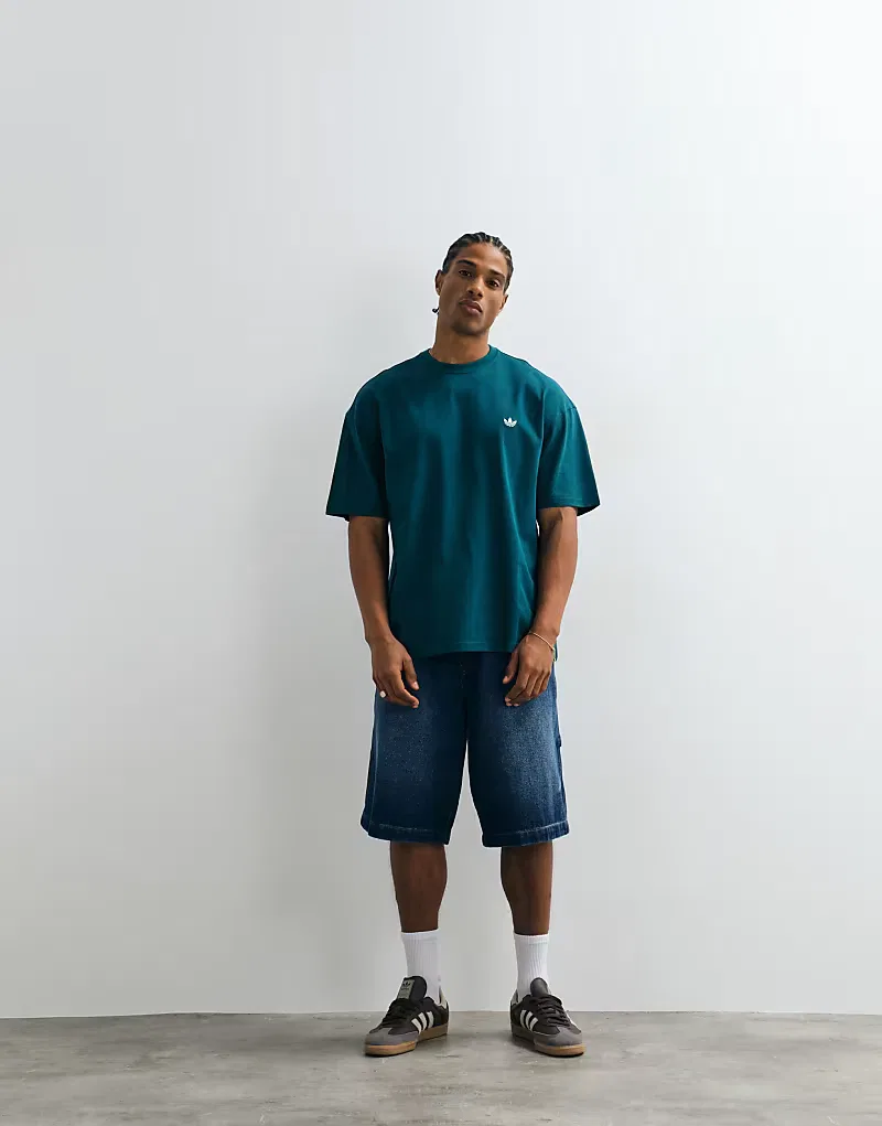 Футболка essential Adidas Originals, зеленый — фото 2