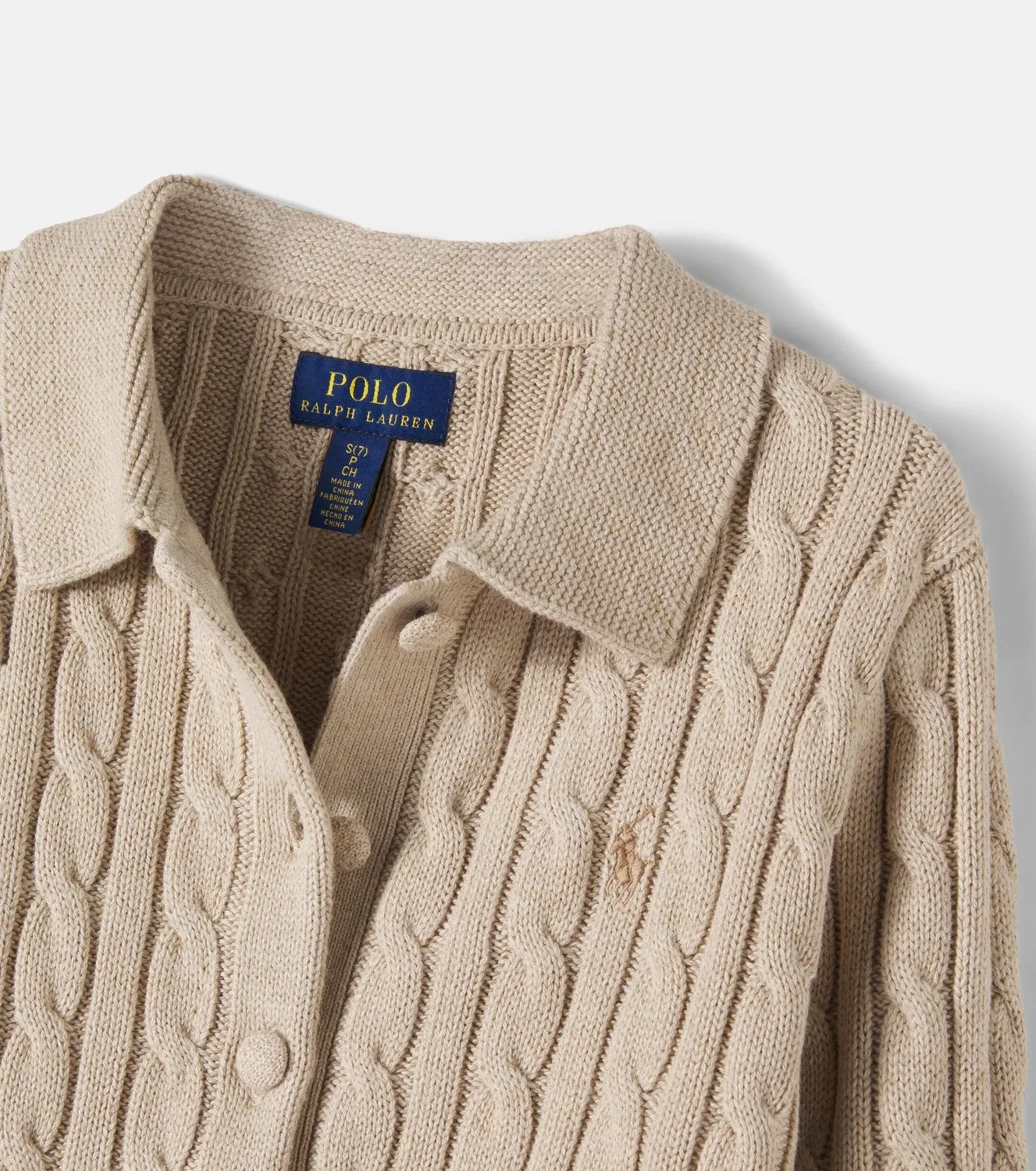 Кардиган хлопковый Polo Ralph Lauren Kids, Tan Heather — фото 4