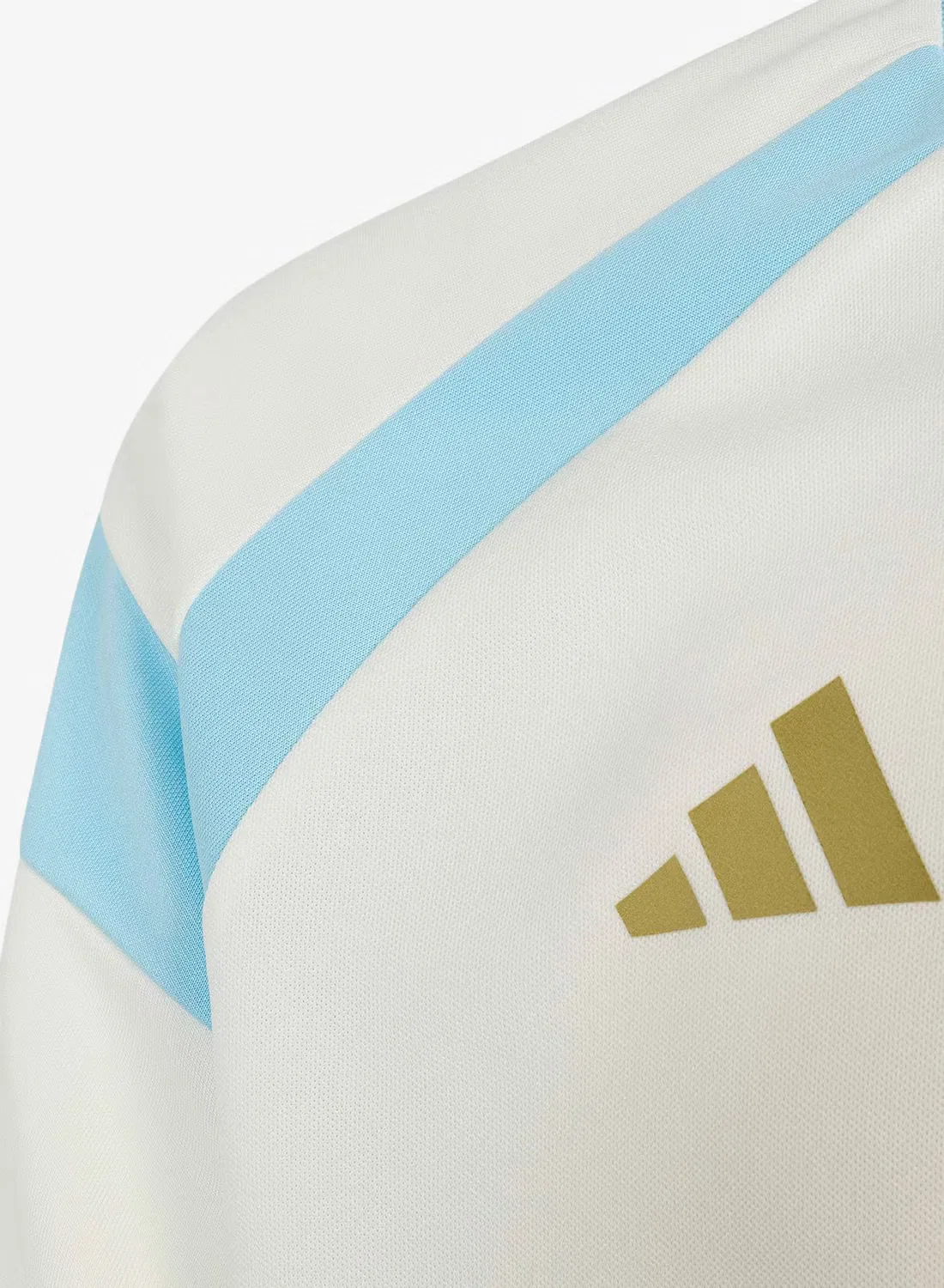 Футболка свободная с принтом Messi House Of Tiro Adidas, белый — фото 4