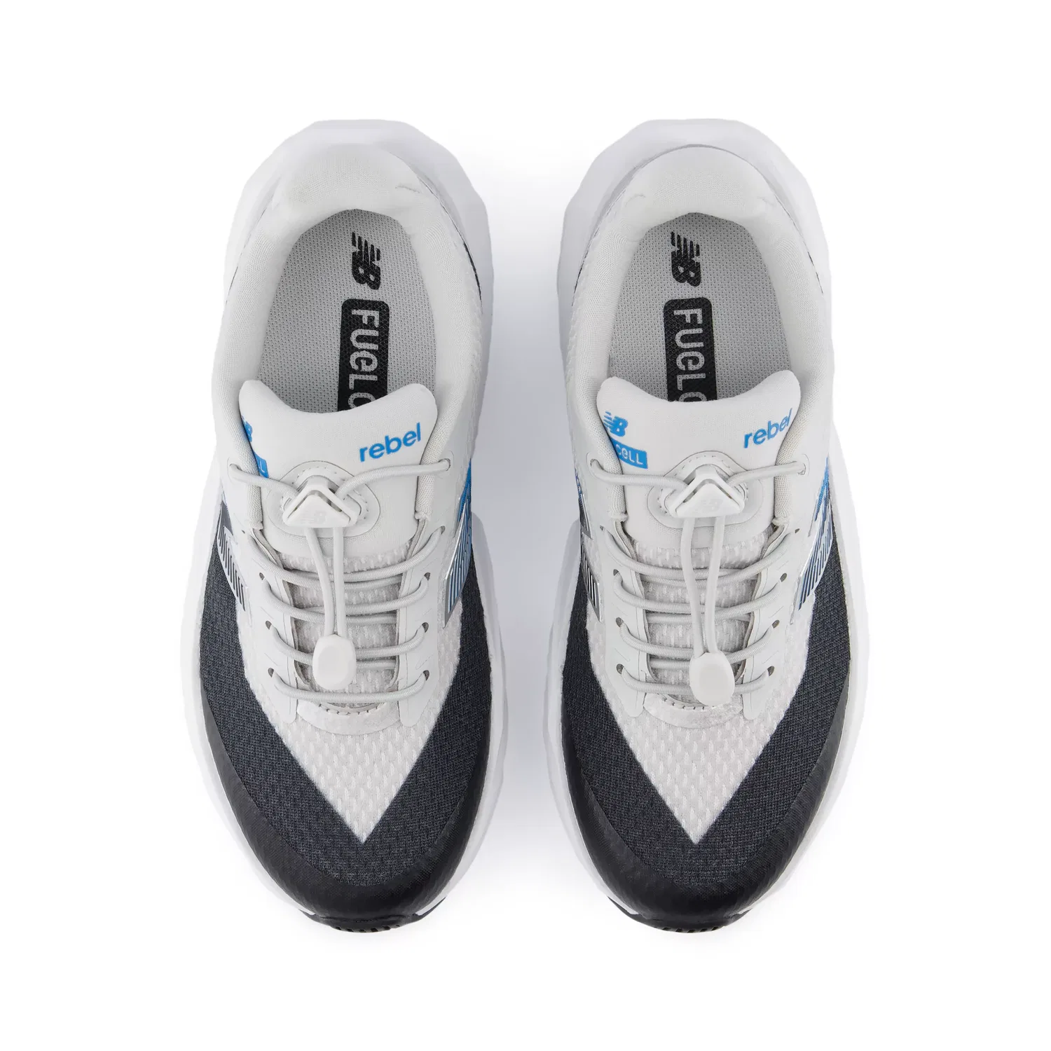 Детские кроссовки легкие с эластичными шнурками FuelCell Rebel Bungee Lace w/Toggle New Balance, Grey Matter With Black And Altitude — фото 4