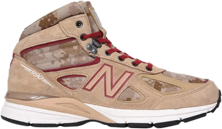 Кроссовки New Balance 990v4 Made in USA Mid 'Tan Camo', коричневый — фото 2