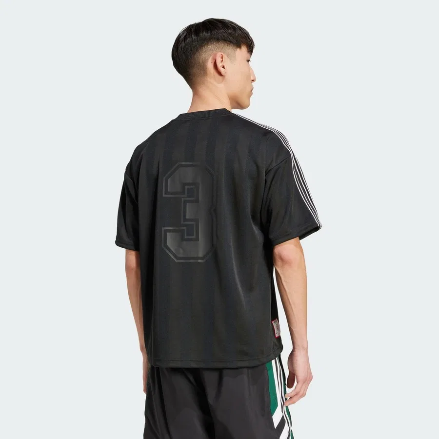 Спортивная футболка с принтом 90s Stripe Jersey adidas, Черный — фото 2