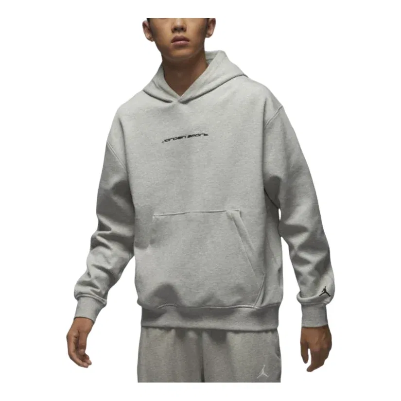 Мужское худи Air Jordan Hoop Fleece Dri-Fit Pullover Hoodie 'Grey Heather' Jordan, Grey Heather