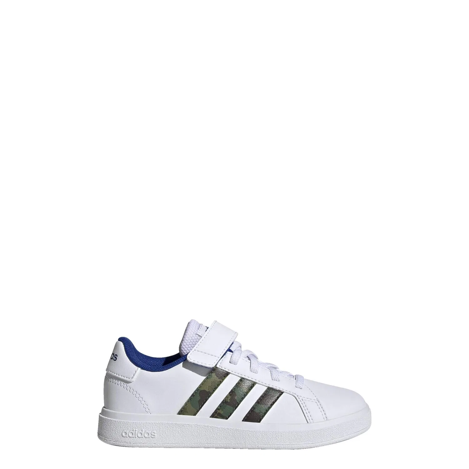 Детские кроссовки с камуфляжными деталями Grand Court Adidas, Weiss Grun Konigsblau