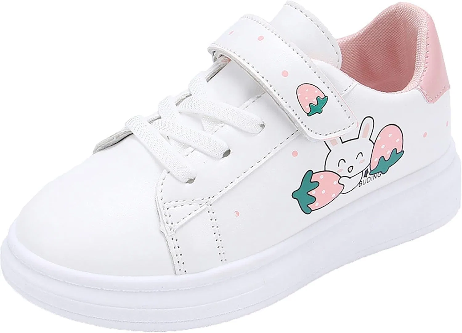 Детские кроссовки для девочек с принтом Bunny Strawberry, Pink