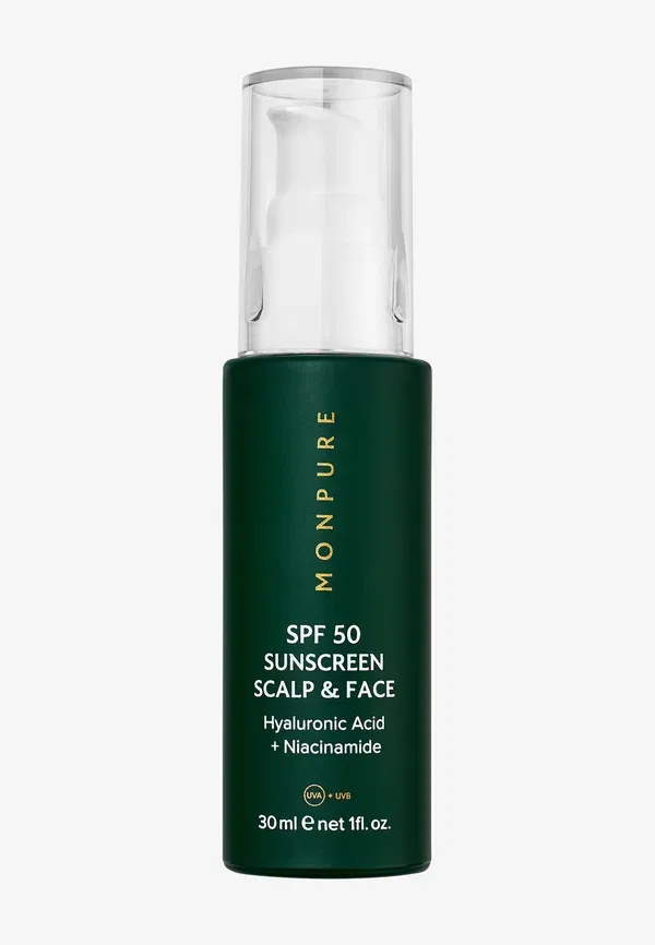 Солнцезащитный крем SPF 50 для кожи головы и лица - защита от солнца 30 мл Monpure