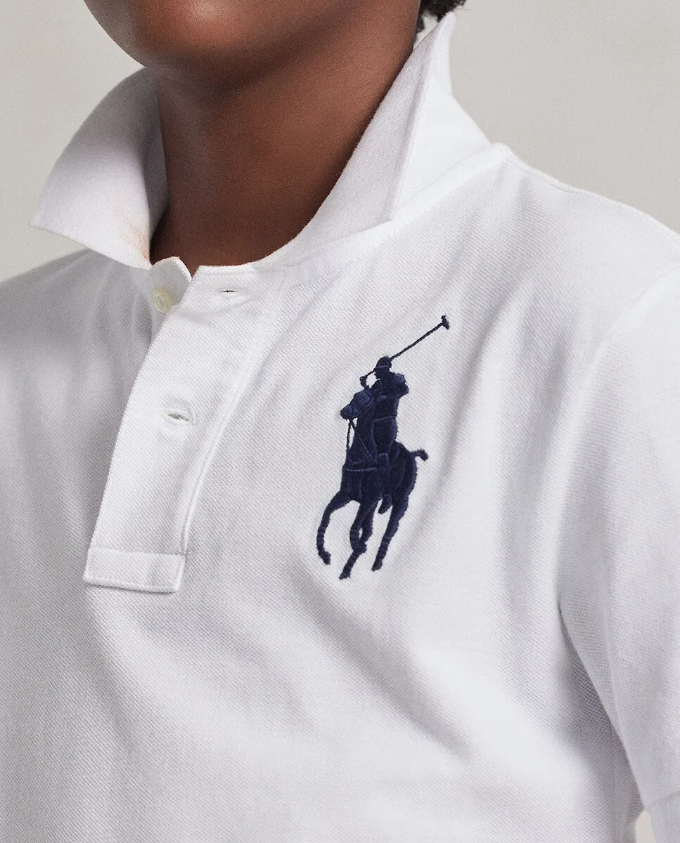 Рубашки-поло из хлопка, Polo Piqué Big Pony, Polo Ralph Lauren, белый — фото 2
