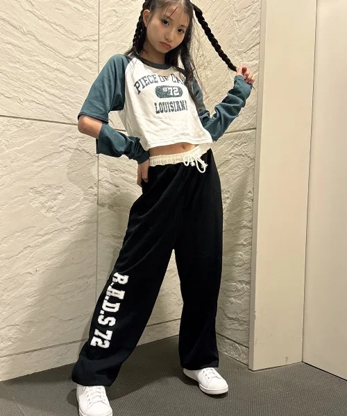 Детские спортивные штаны с принтом, свободный крой RandS, Off White — фото 3